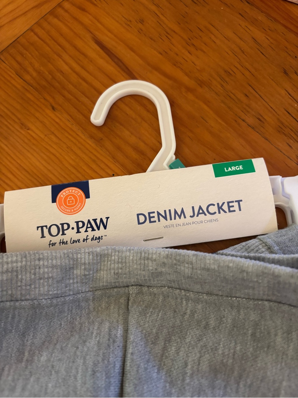 Top Paw Blue Denim Jacket with Gray Hood for Fido. LARGE Pup 🐾 - Picture 2 of 4